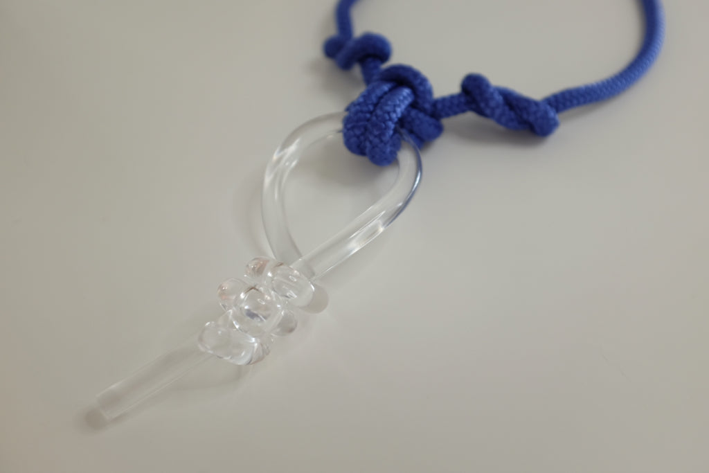Bowline Clear Blue Necklace