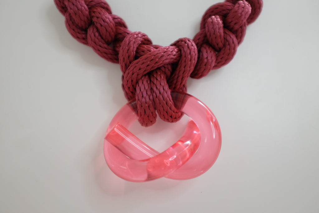 Capraia Burgundy Rose Necklace