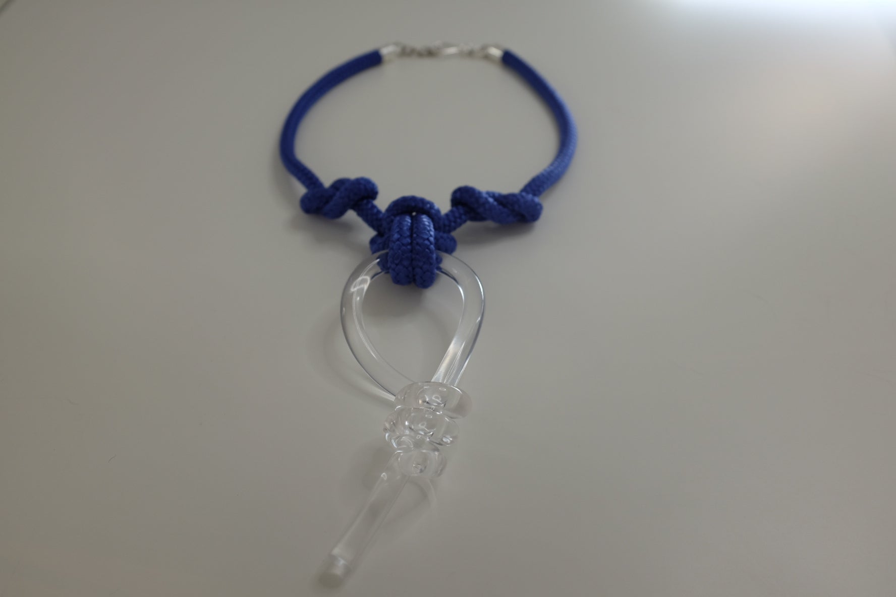 Bowline Clear Blue Necklace