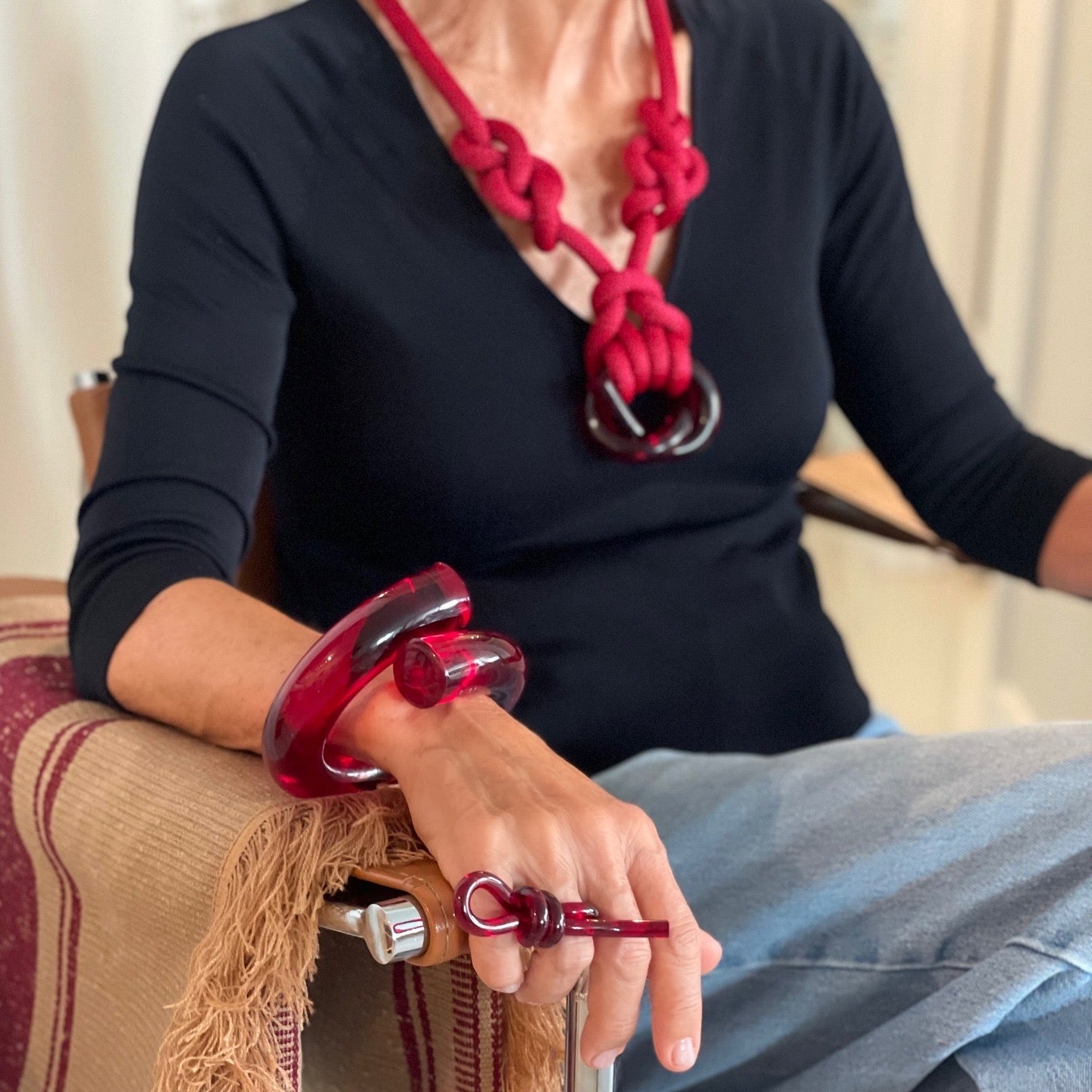 Capraia Burgundy Necklace