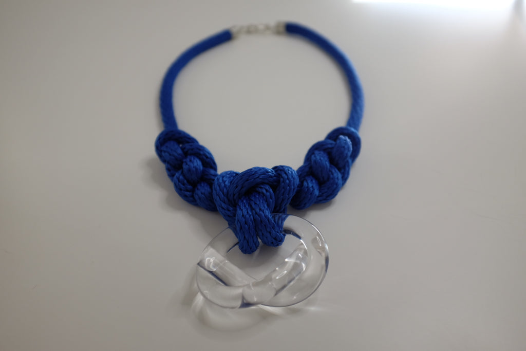Capraia Clear Navy Blue Necklace