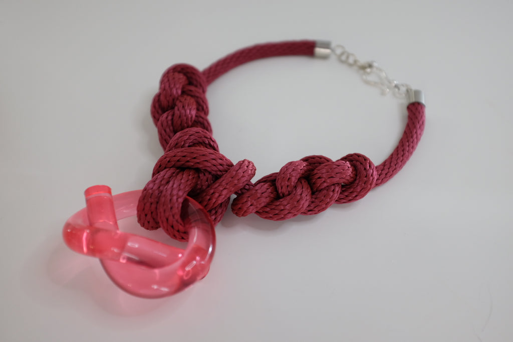 Capraia Burgundy Rose Necklace