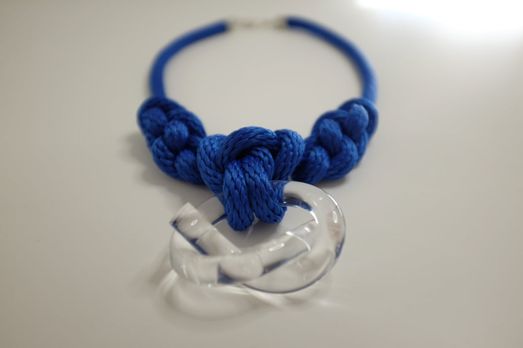 Capraia Clear Navy Blue Necklace