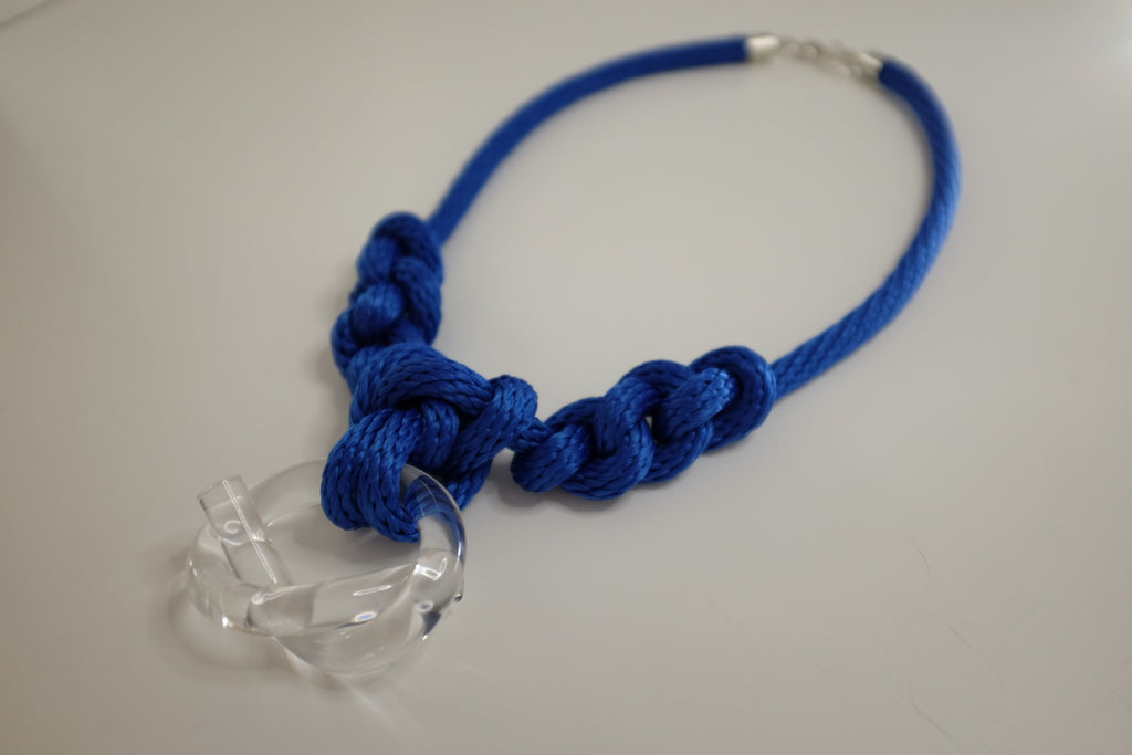 Capraia Clear Navy Blue Necklace