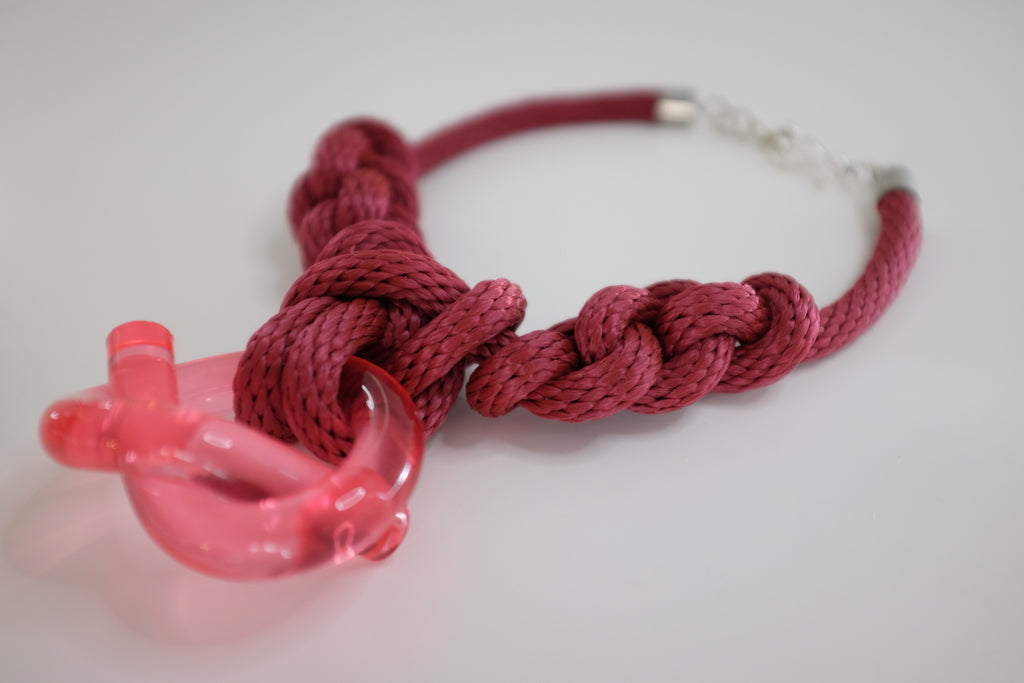 Capraia Burgundy Rose Necklace