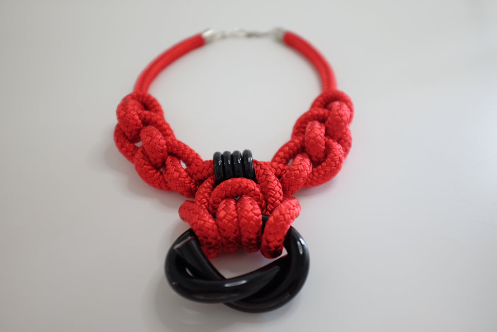 Capraia Red Black Necklace