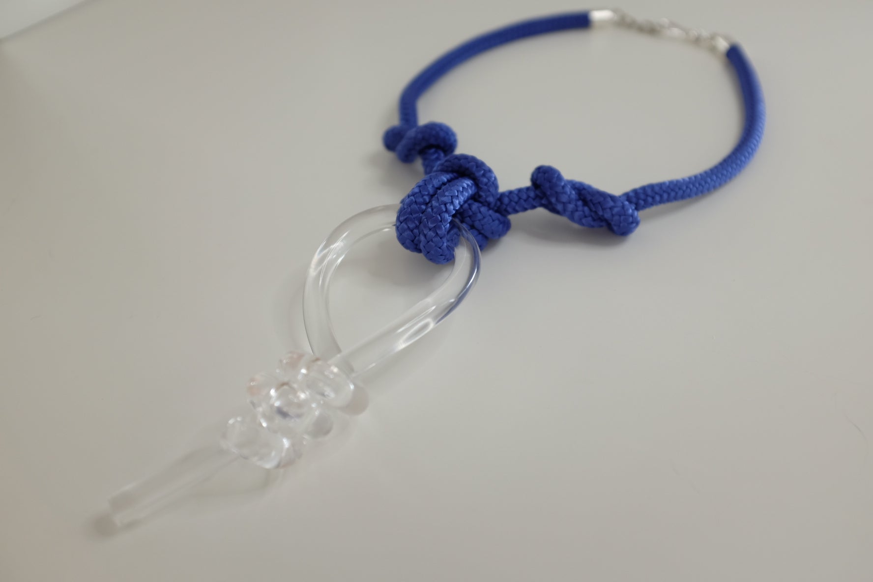 Bowline Clear Blue Necklace