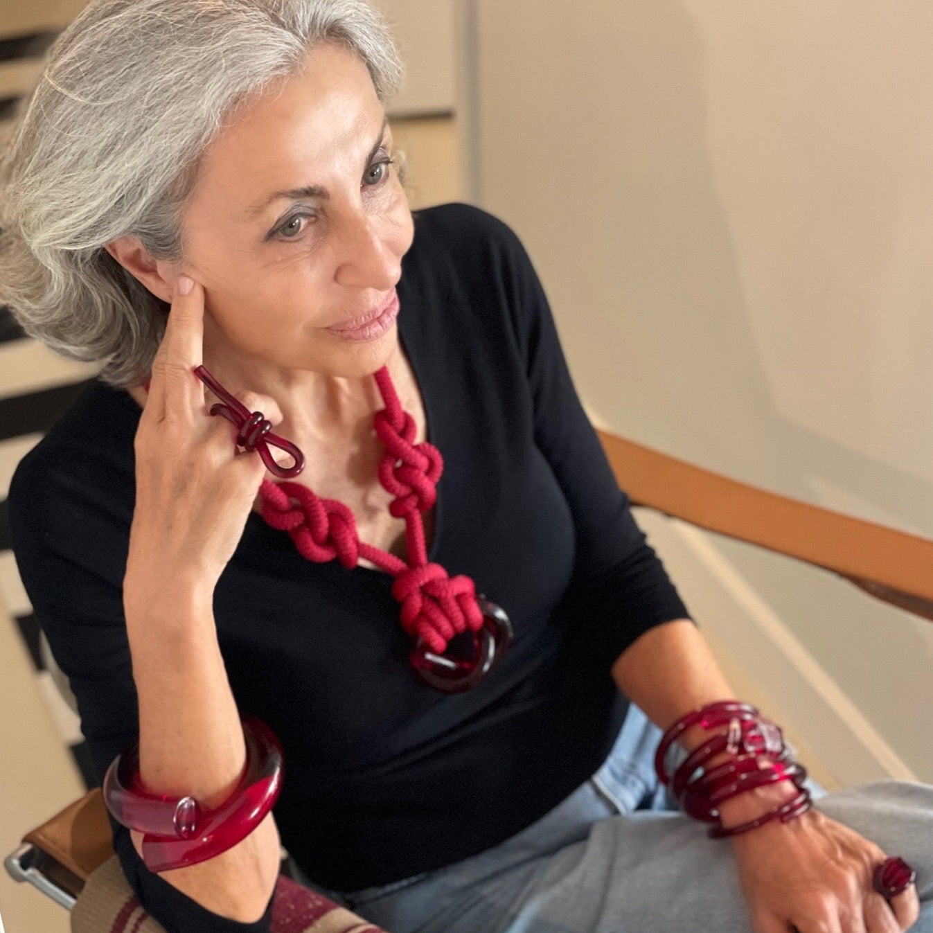 Capraia Burgundy Necklace