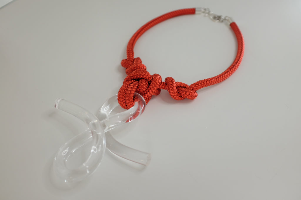 Ora Peler Clear Red Necklace