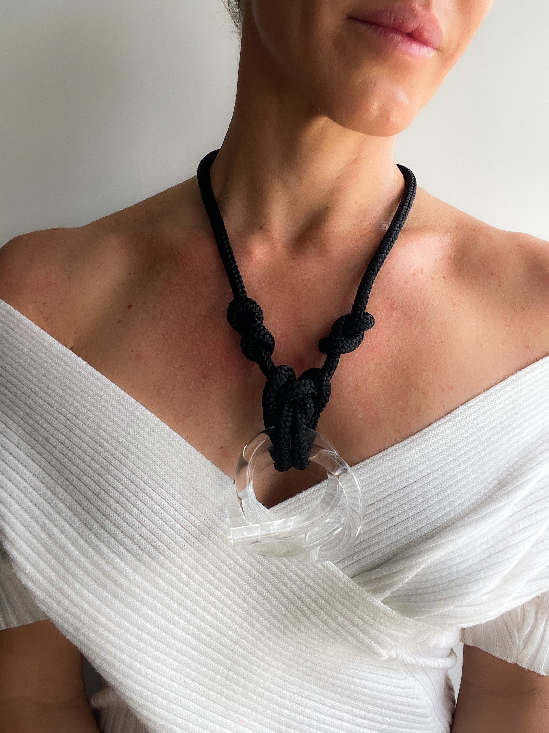 Chamonix Clear Black Necklace