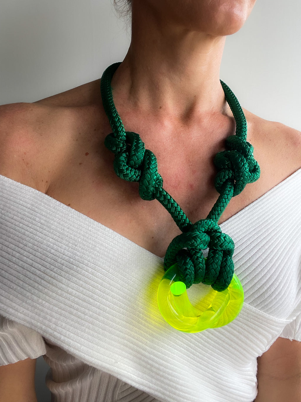 Capraia Emerald Neon Green Necklace