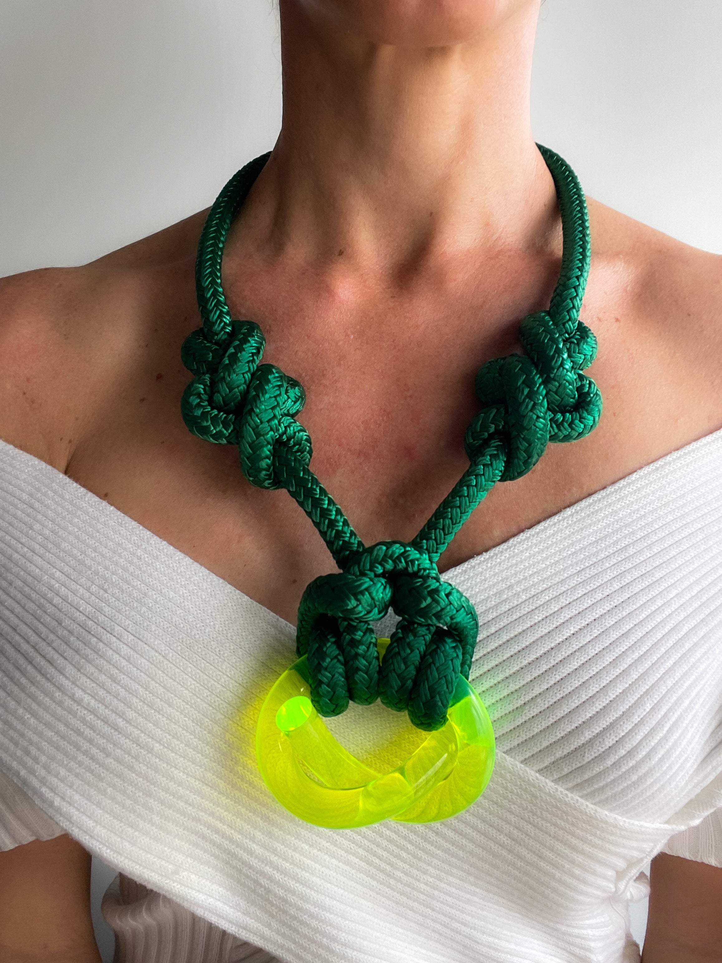 Capraia Emerald Neon Green Necklace
