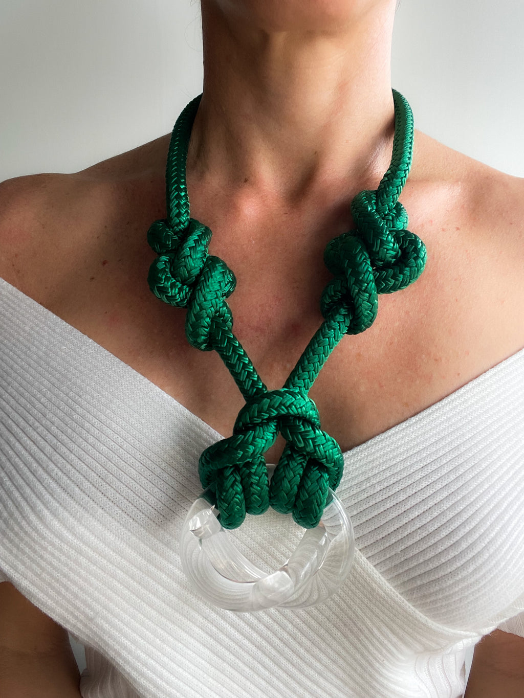 Capraia Emerald Clear Green Necklace