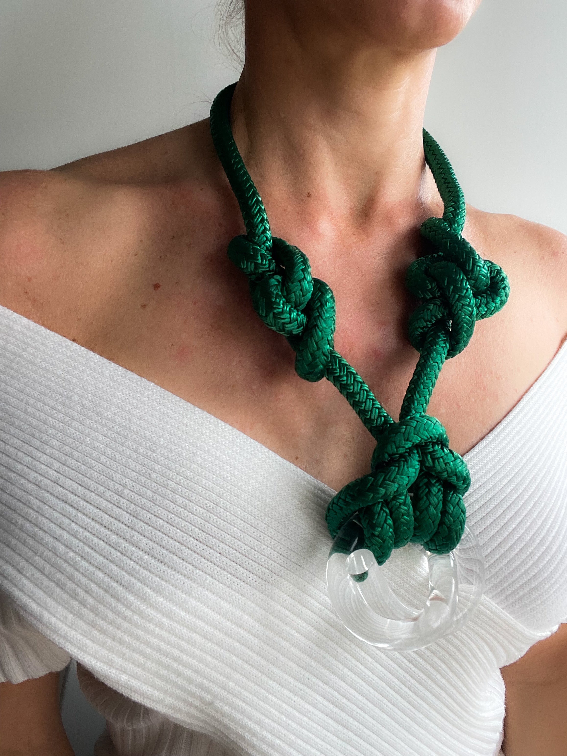 Capraia Emerald Clear Green Necklace