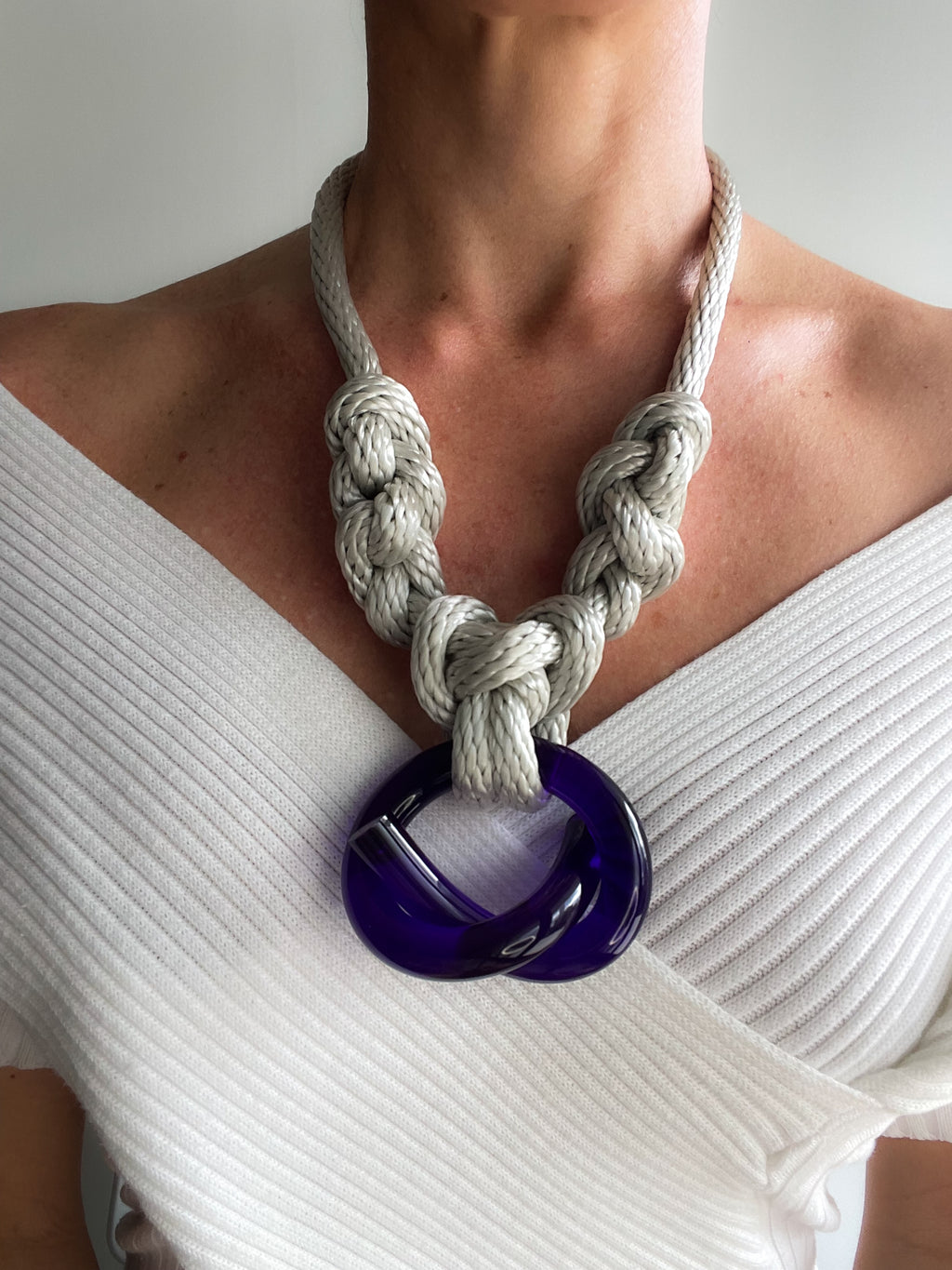 Capraia Silver Purple Necklace