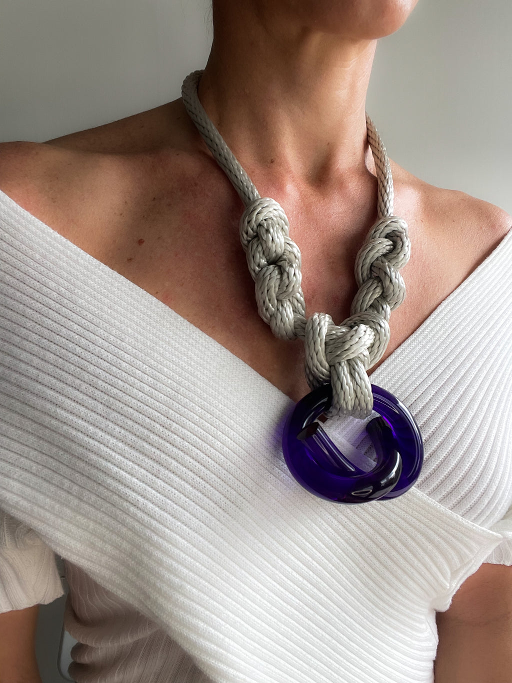 Capraia Silver Purple Necklace