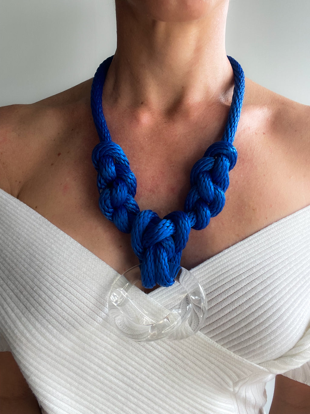 Capraia Clear Navy Blue Necklace