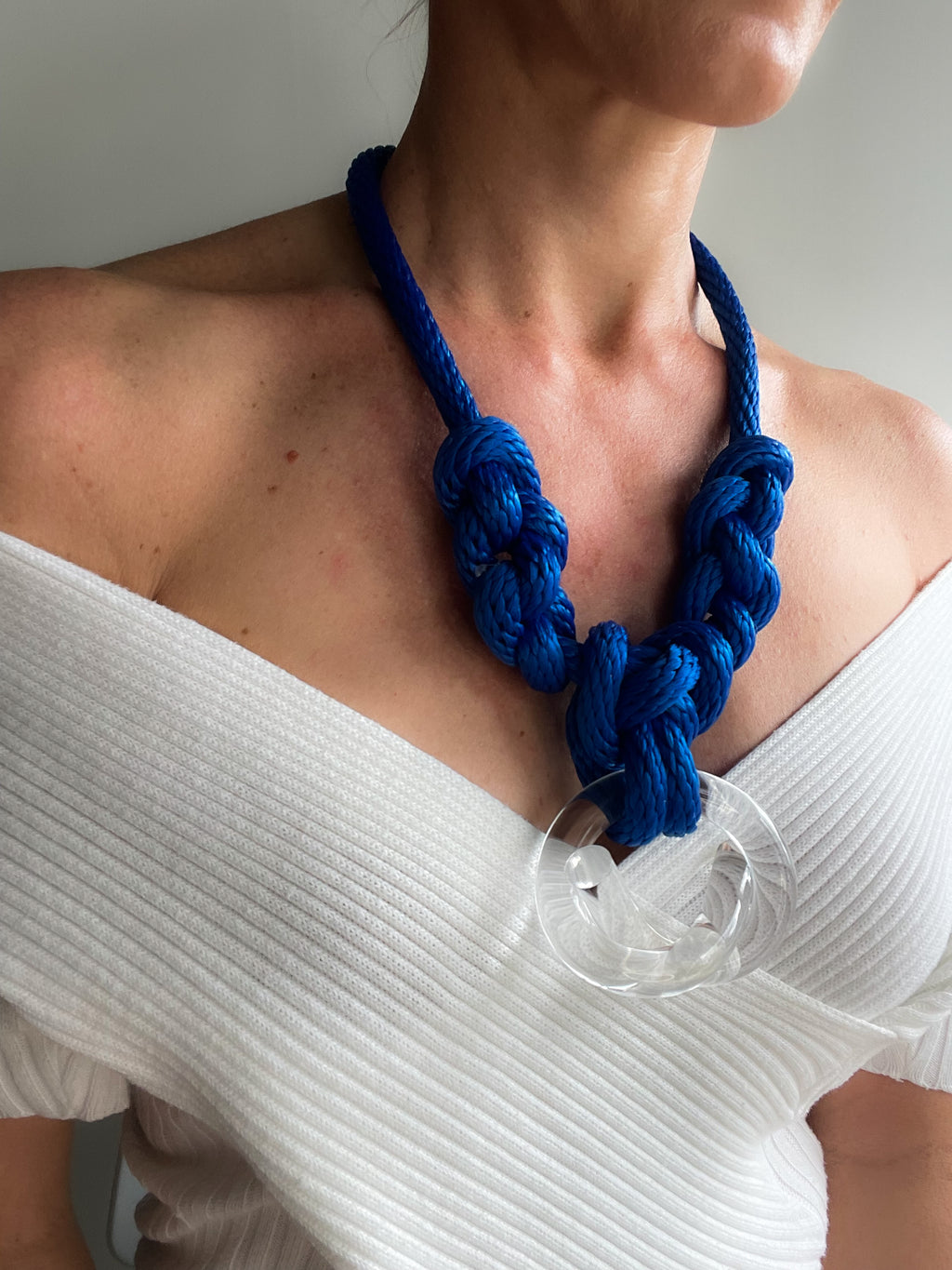 Capraia Clear Navy Blue Necklace