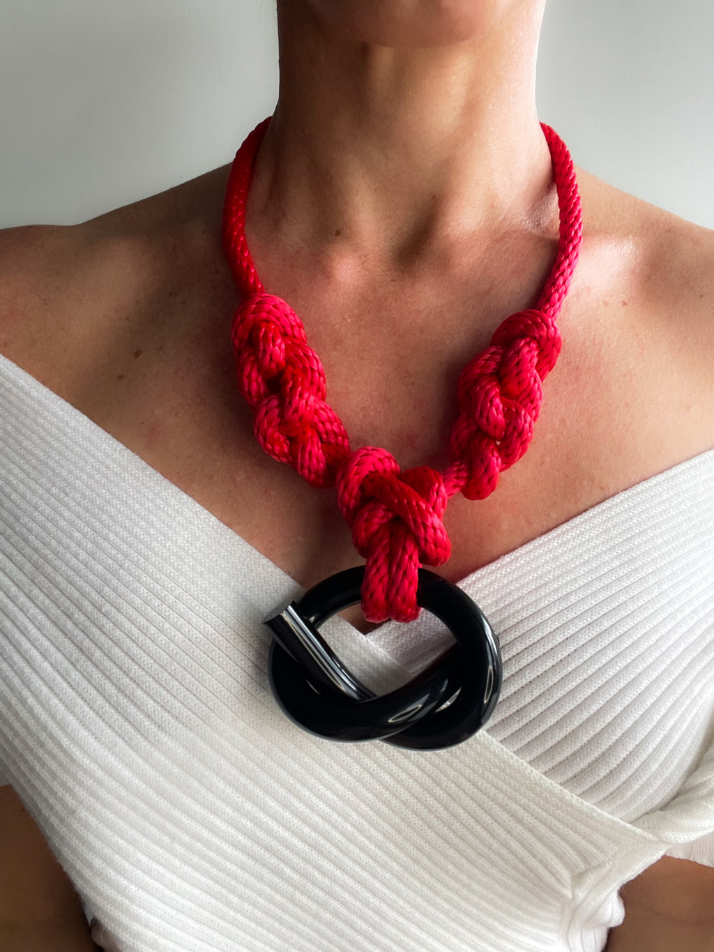 Capraia Black Red Necklace