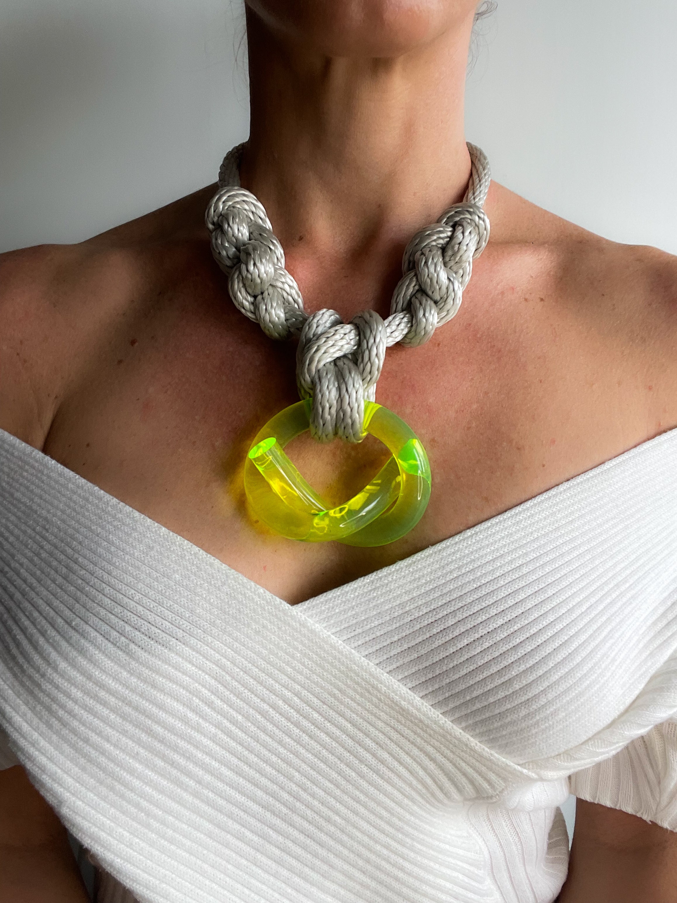 Capraia Silver Neon Necklace