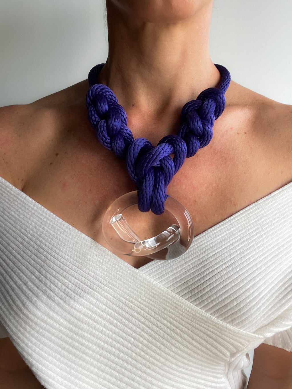 Capraia Clear Violet Necklace