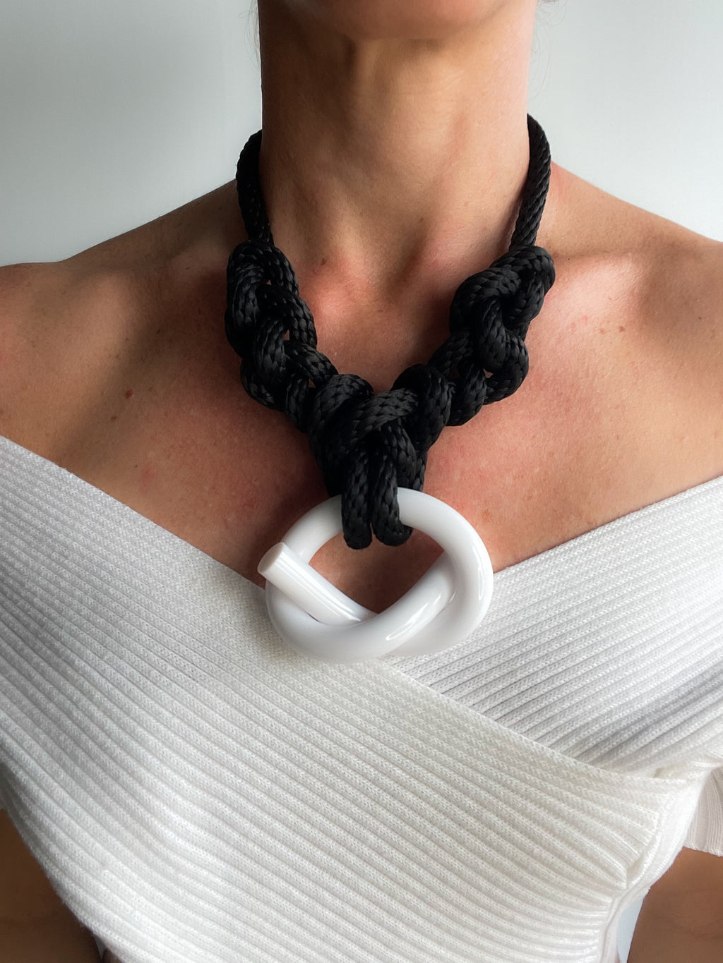 Capraia Black and White Necklace