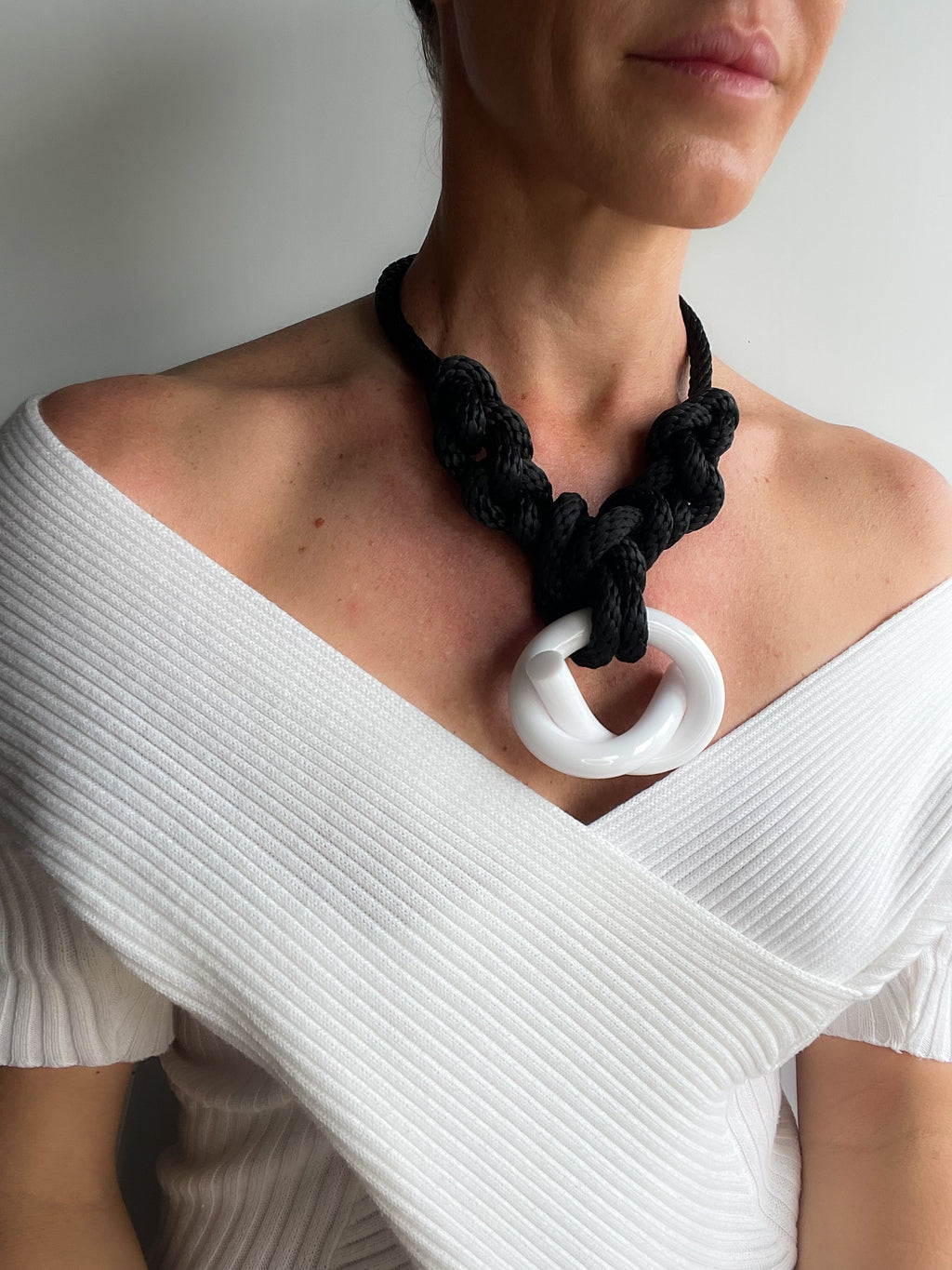 Capraia Black and White Necklace