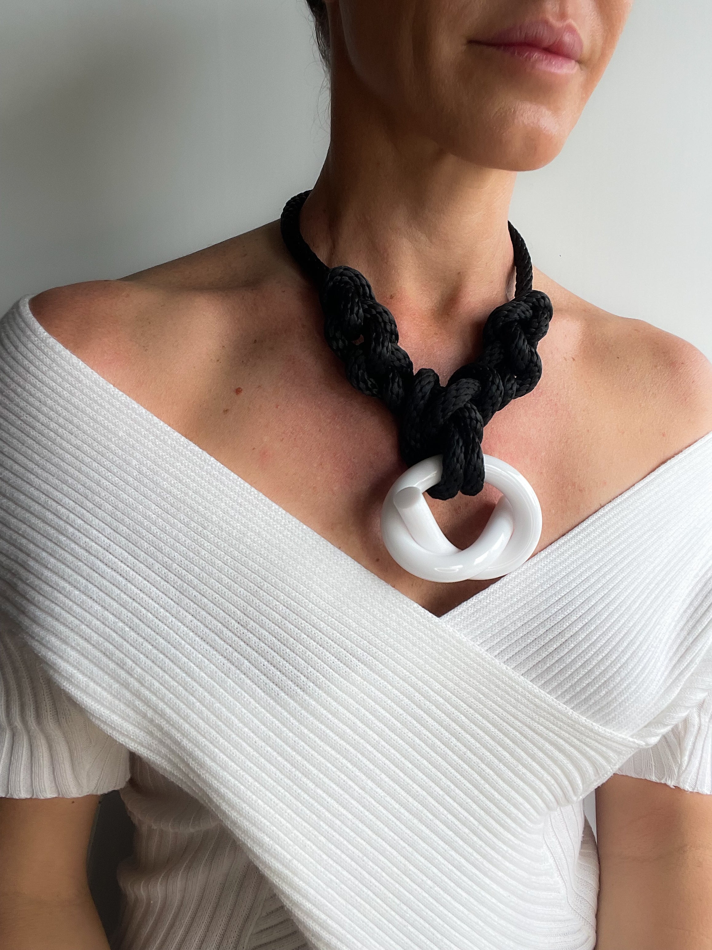 Capraia Black and White Necklace